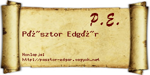Pásztor Edgár névjegykártya
