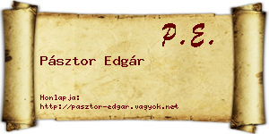 Pásztor Edgár névjegykártya