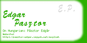edgar pasztor business card