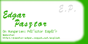 edgar pasztor business card